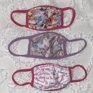 Disney Childrens Face Masks - set of 3